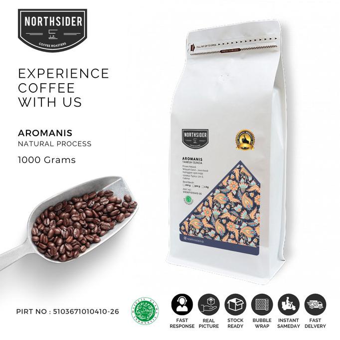 

Biji Kopi Arabika Aromanis Natural - Northsider Coffee 1Kg -Diskon Sd 50%