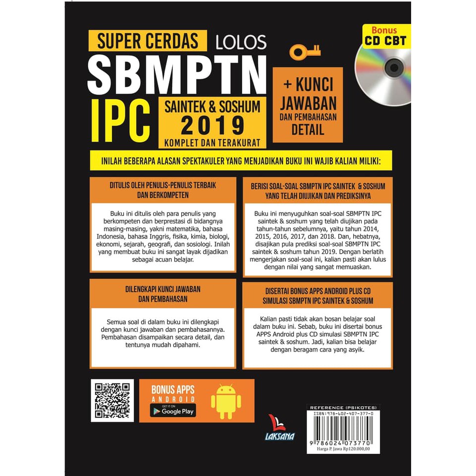 Buku Super Cerdas Lolos Sbmptn Ipc Saintek Dan Soshum 2019 Laksana Bk2556 Shopee Indonesia