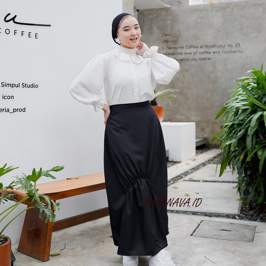 ROK KERUT POLOS | SORA SKIRT | BASIC SKIRT