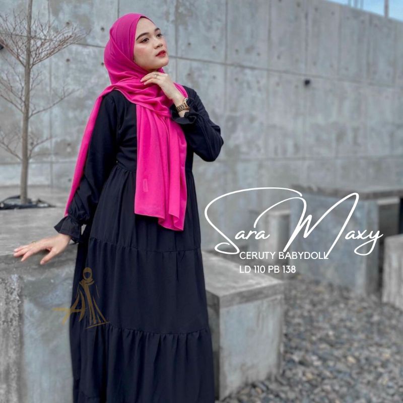 SARA MAXY Gamis Ceruty Babydoll LD 110 Busui