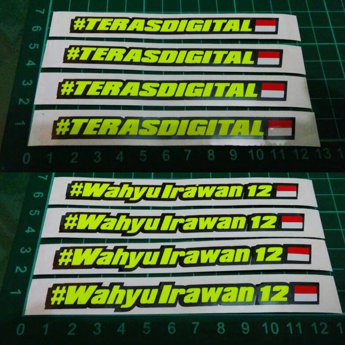 

Cutting Sticker custom Nama bendera INA custom name pembalap