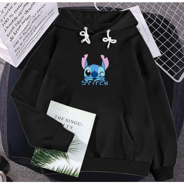 Stitch Hoodie Jaket Hoodie Motif Cute Cartoon Stitch Terbaru