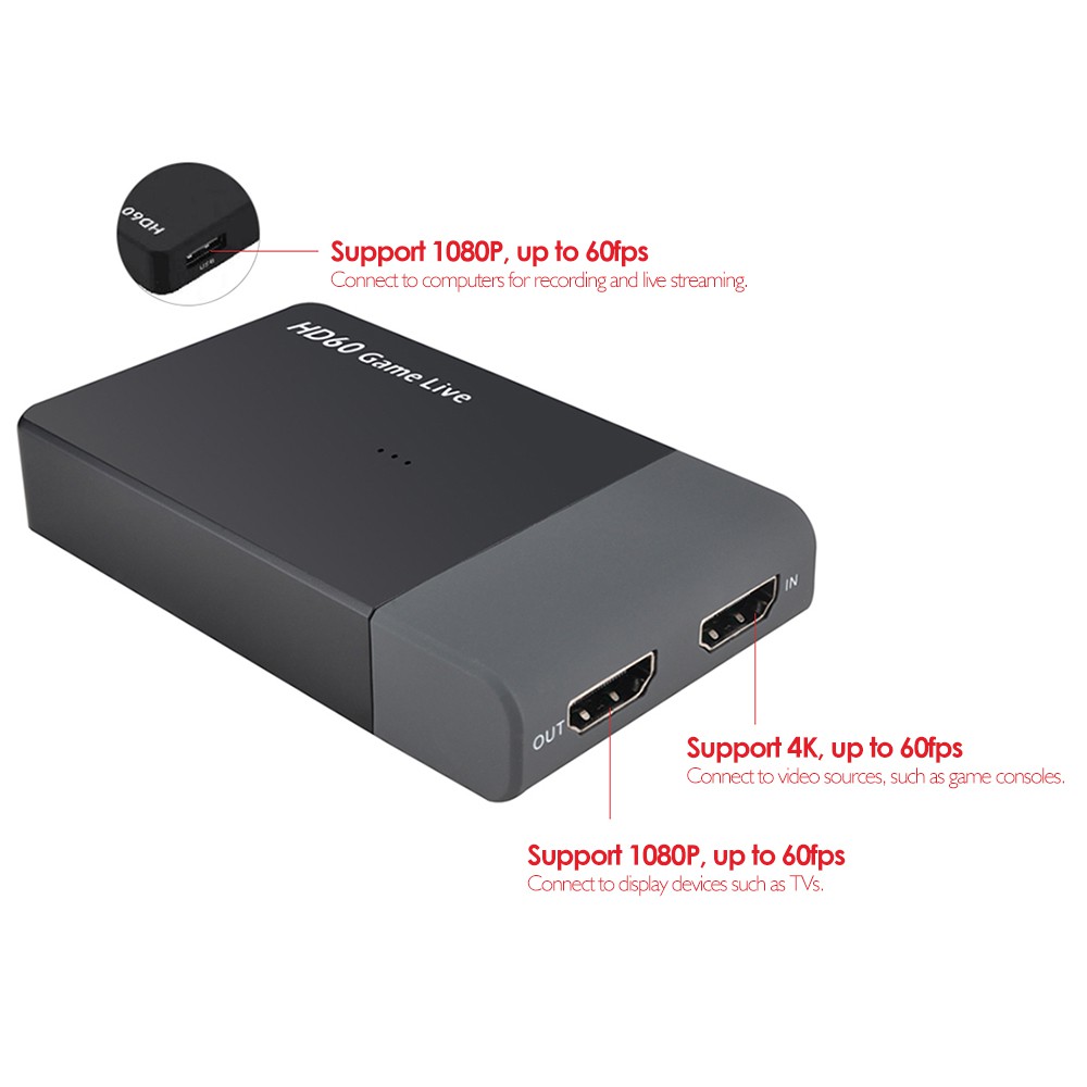 USB 3.0 to HDMI Game Capture Live Streaming with Mic HD60 - EZCAP 261m