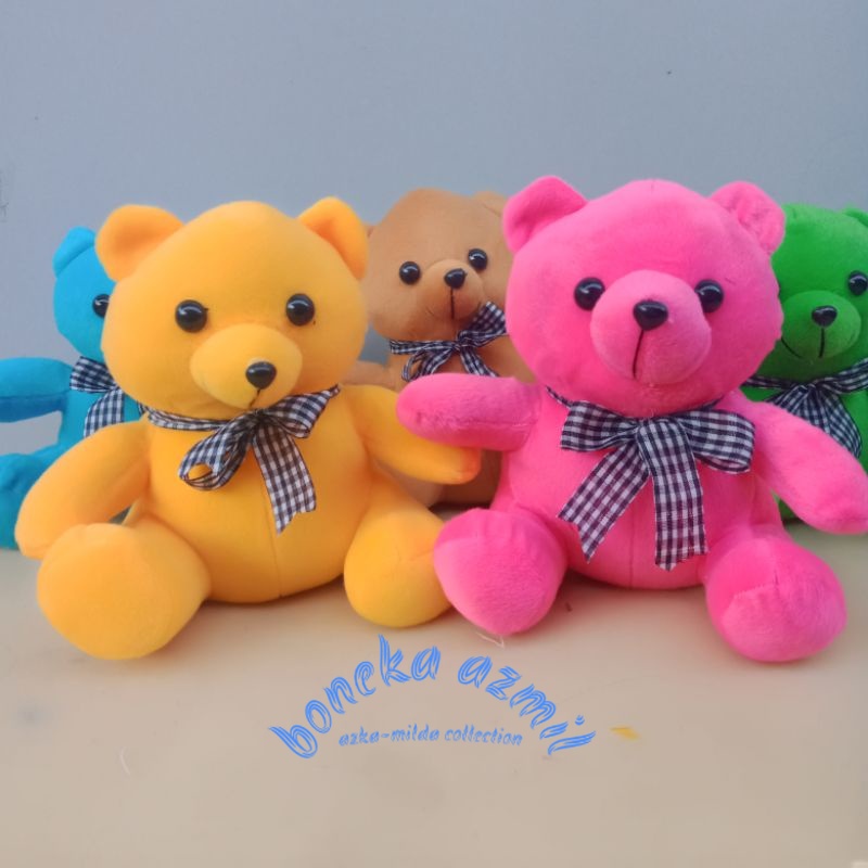 Boneka beruang warna warni size m