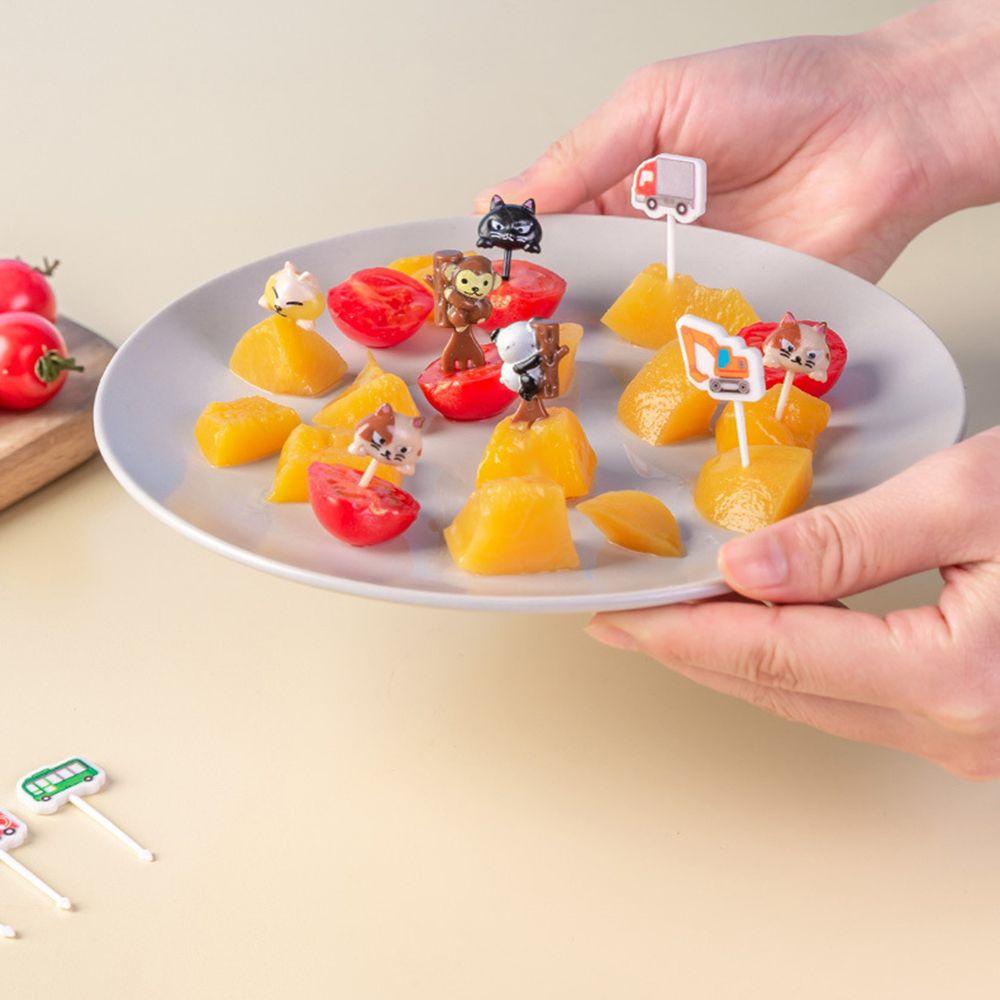 Solighter 12pcs Garpu Buah / Sayur / Dessert / Bento Untuk Anak