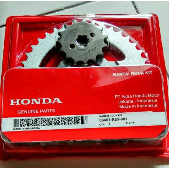Gear dan Rantai Satu Set Honda Supra X lama, Supra Fit Lama kode -KEV