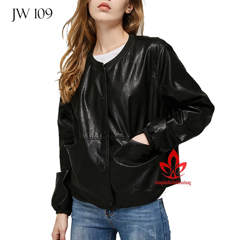 (COD) Jaket Semi Premium Kulit Distro Super Sintetis Korea Style - JW 109