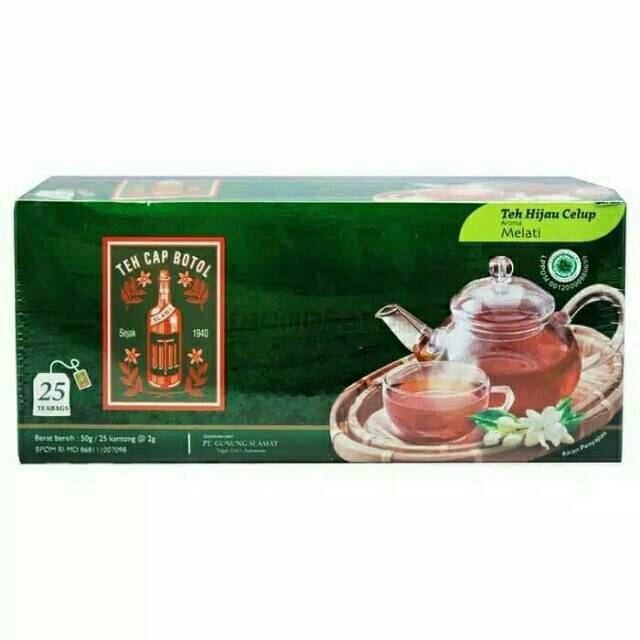 

Teh cap botol hijau diet 25' dan teh poci vanilla celup 25'
