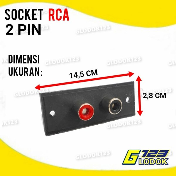 Terminal Body Socket RCA Input 2 Pin Soket Papan 2Pin Lubang