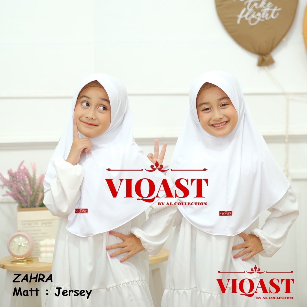 Jilbab Anak Bergo Pet Instan Hamidah ZAHRA Usia 3-6 Tahun Original Viqast