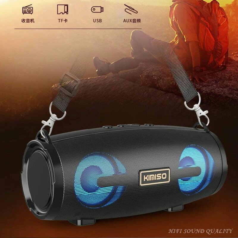 Speaker Bluetooth Led Portable Wireless Speker Stereo KIMISO FM Radio KMS-222 KMS 222