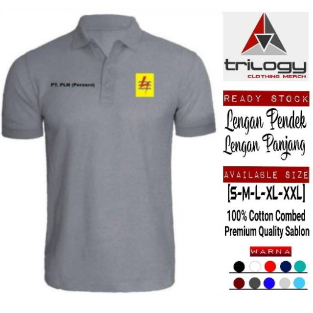 KAOS POLO KERAH PLN LISTRIK PINTAR PT.PLN (PERSERO) KAOS POLO PLN BERKUALITAS