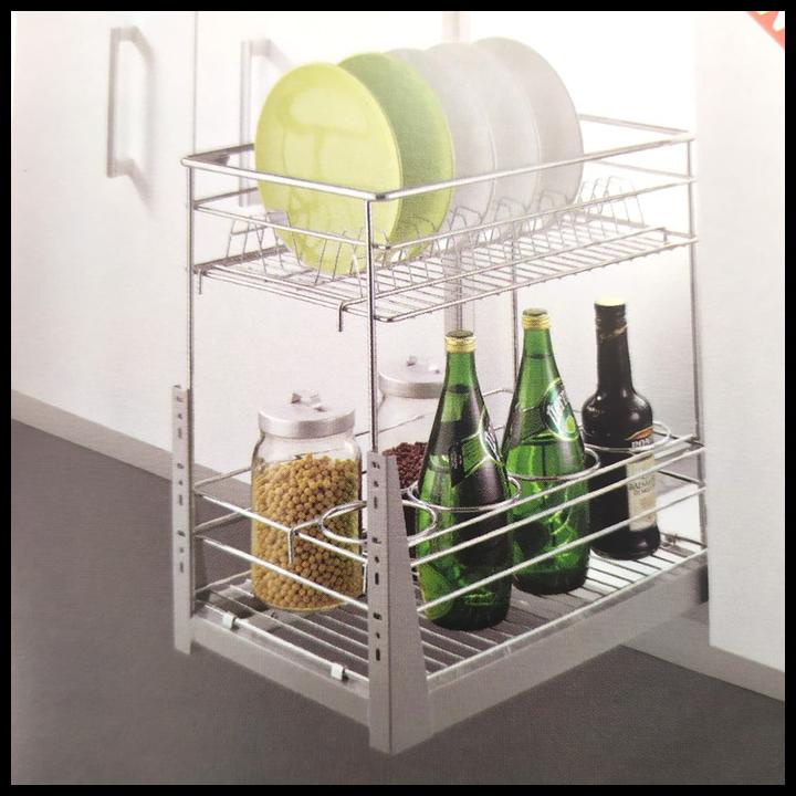 Rak Dapur - Rak Piring Botol Gelas Tarik Vitco Sc 29021F