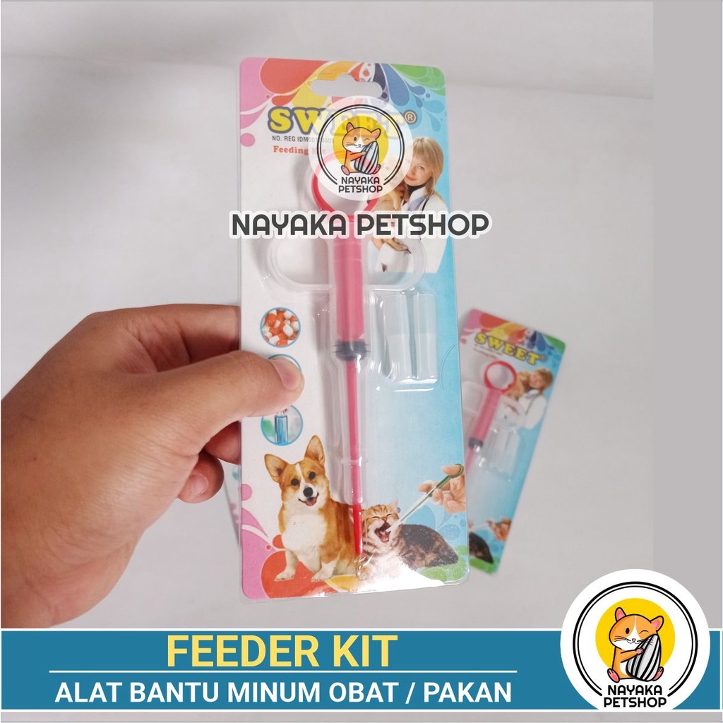 Feeding Kit Alat Bantu Minum Obat Kucing Pelontar Pil Anjing Kelinci Bantu Makan Musang Suntikan Hewan