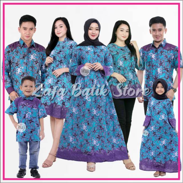 Batik Couple Keluarga Sania Ruffle Ori Ndoro Jowi Dnt Cumi Tosca