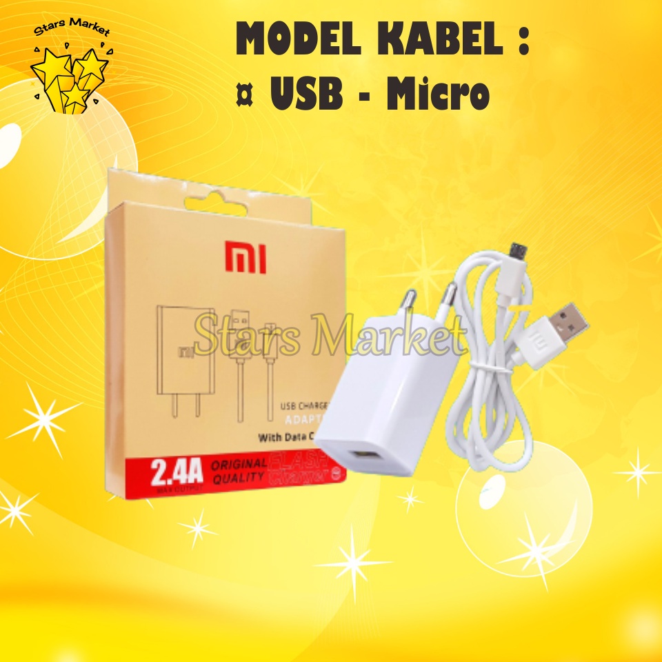 [ST-TC] Charger Xiaomi Mi4 2.4A Micro USB / Mi 4 Fast Charging