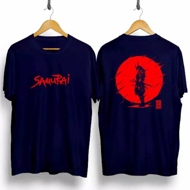 Fourfashion Kaos Distro / Kaos Pria SAMURAI NavyBlue CN54