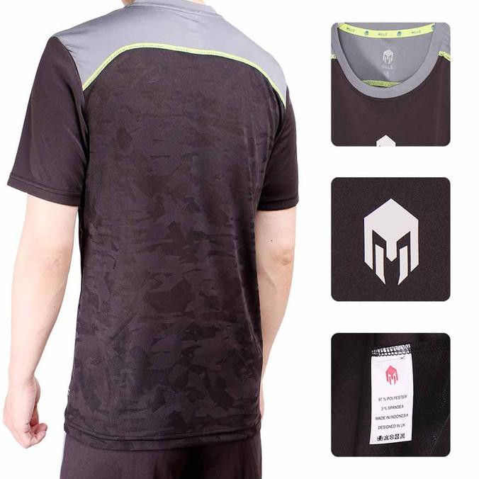 Dijual Baju Futsal Baju Olahraga Bola Jersey Mills. Code: 1005 Black - Hitam, S Terlaris