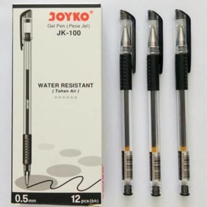 

Cuci Gudang Awal Tahun Gel Pen / Pulpen / Pena Joyko JK-100 / 0.5 mm / 1 BOX 12 PCS - Hitam Cuci