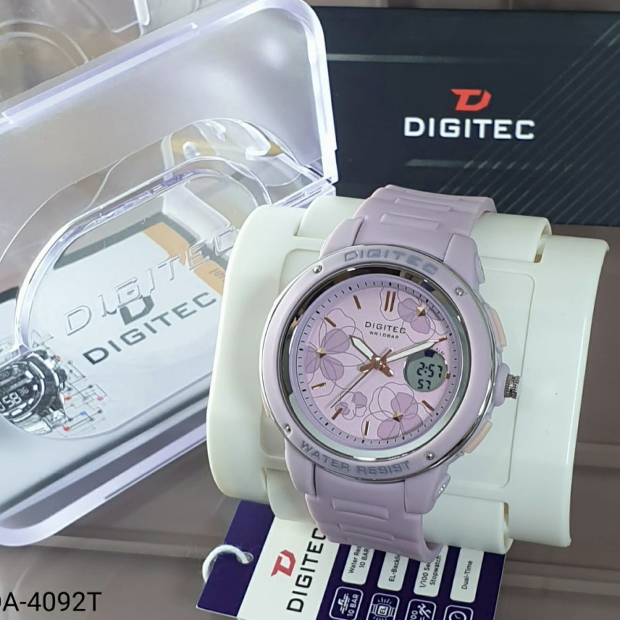 Jam Tangan Wanita Digitec 4092 / DA 4092 original Analog Digital Original Tali Rubber