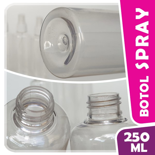 BOTOL SPRAY 250ml / Spray Bening - Botol Pet Memanjang / Tinggi