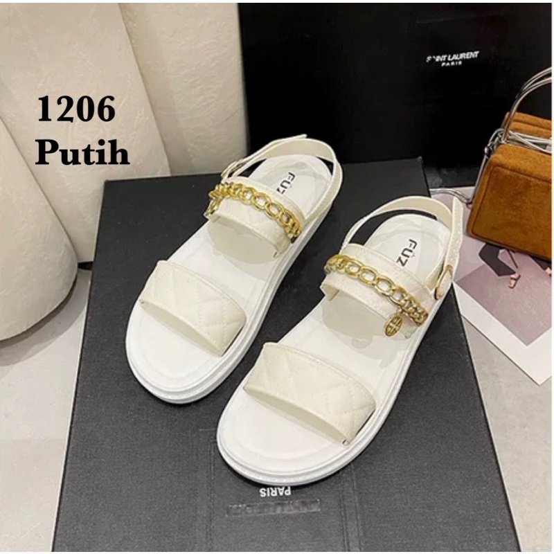 SANDAL WANITA SLIP ON TALI FASHION KOREA SHOES 1206