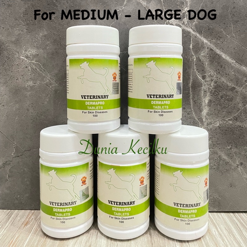 Promo Dermapro Tablets For MEDIUM-LARGE DOG Raid All Veterinary Obat Jamur Anjing / Sakit Kulit /