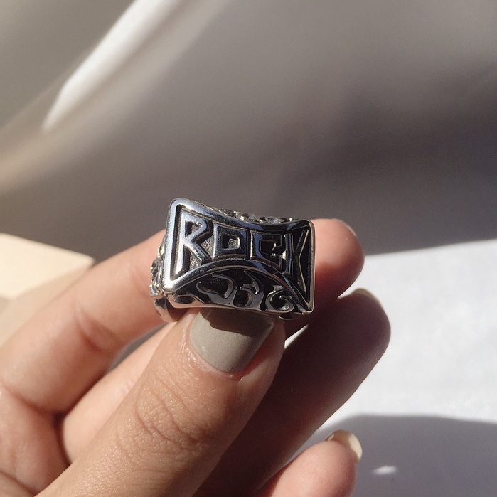 Cincin pria anti karat selamanya cincin pria murah cincin pria keren rock (ROKAI)