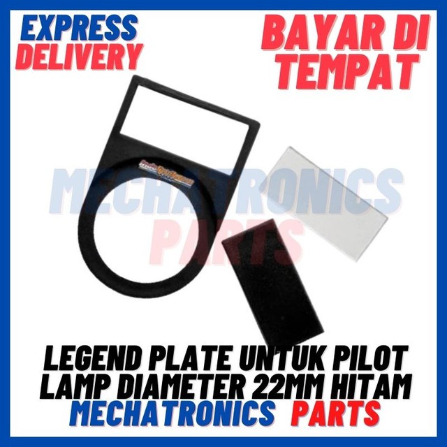 2PCS [DSP-9307] LEGEND PLATE UNTUK PILOT LAMP DIAMETER 22MM HITAM