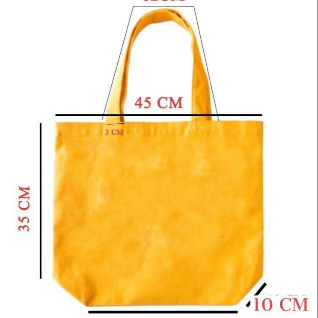 Totebag kanvas polos 45x35x10