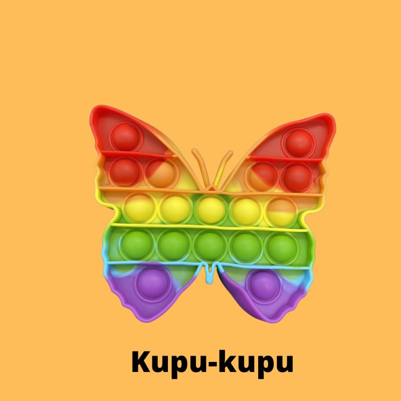MAINAN EDUKASI POP IT POPIT RAINBOW-KUPU-KUPU