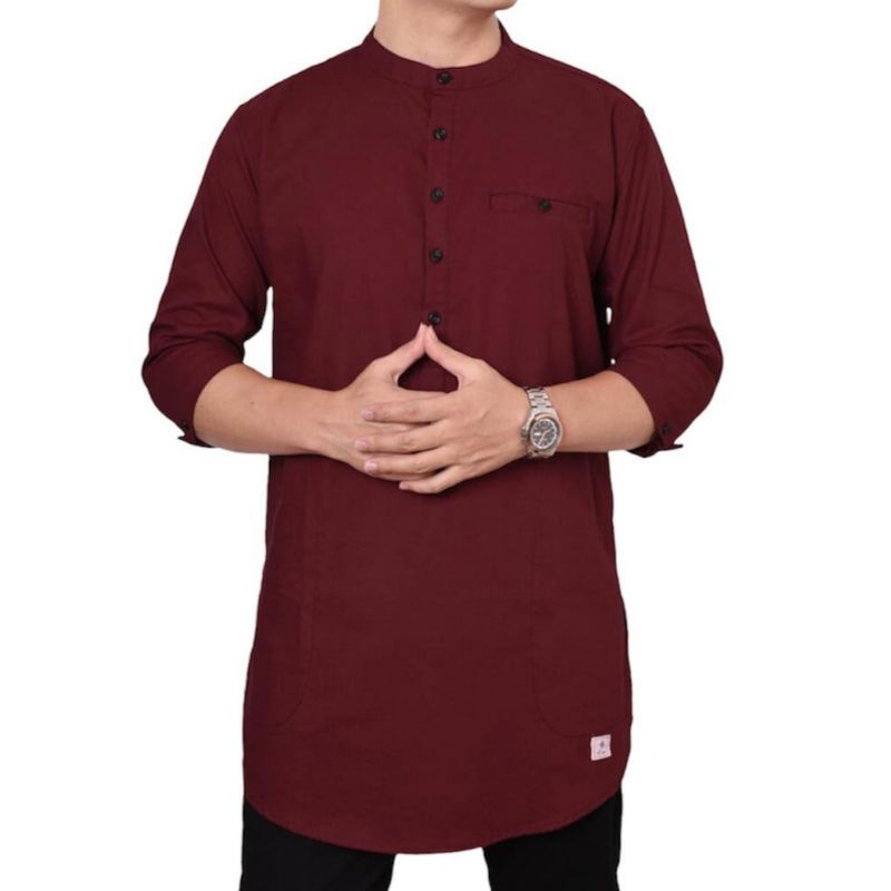 BAJU KEMEJA KURTA PRIA LENGAN 3/4 SOFT KATUN WARNA TERBARU ORIGINAL SAJUAK