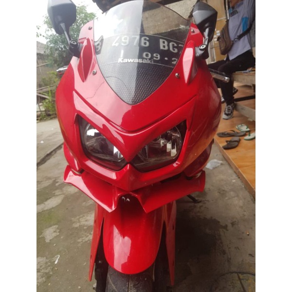 garnish headlamp ninja 250 r alis lampu ninja