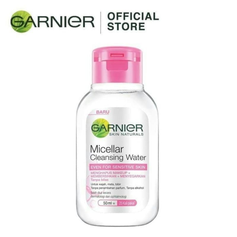 Garnier Micellar Water Pink Skin Care 125ml / Pembersih Wajah / Untuk Kulit Sensitif BPOM ORIGINAL