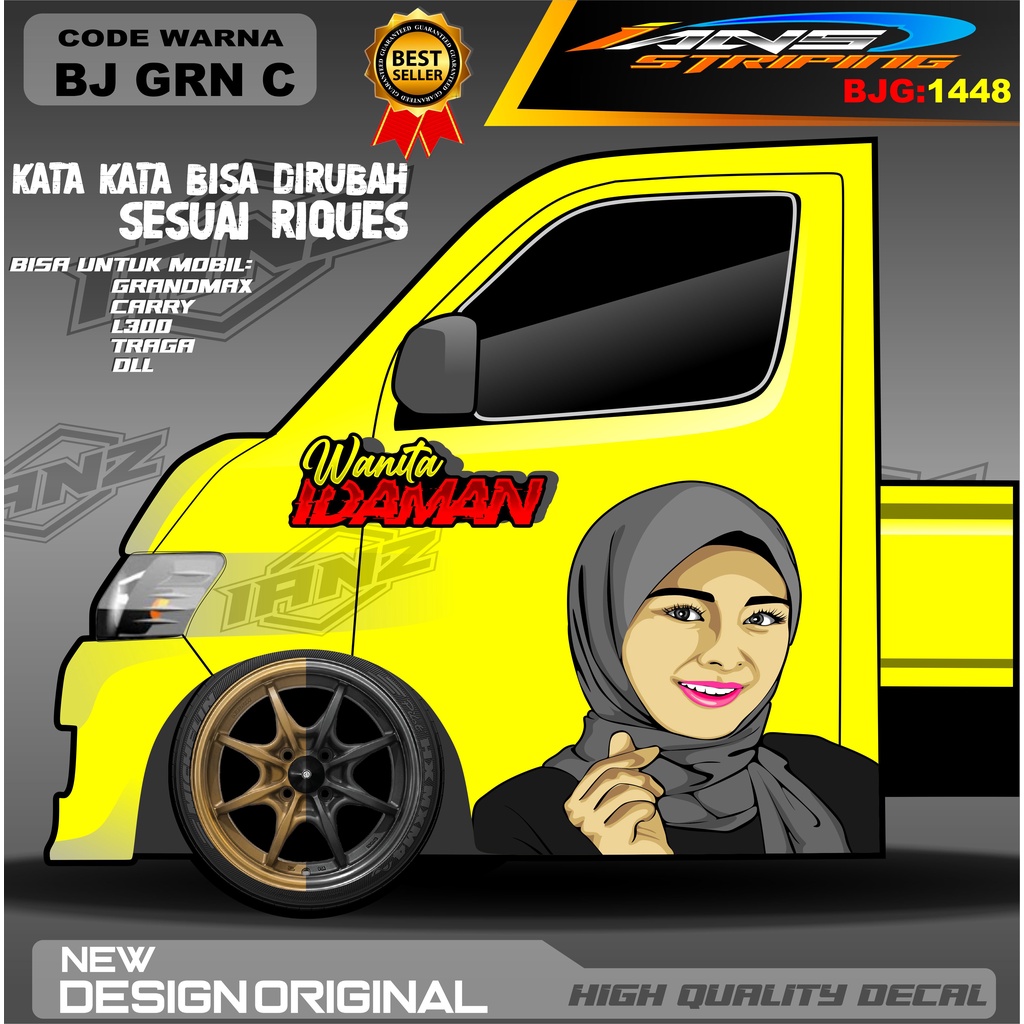 STIKER DECAL PINTU GRANMAX / DECAL PINTU L300 / STIKER MOBIL PICK UP