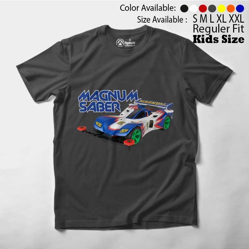 Baju Anak / Kaos Atasan Anak / Kids T Shirt Anak Tamiya Magnum Saber Anime Lets &amp; Go