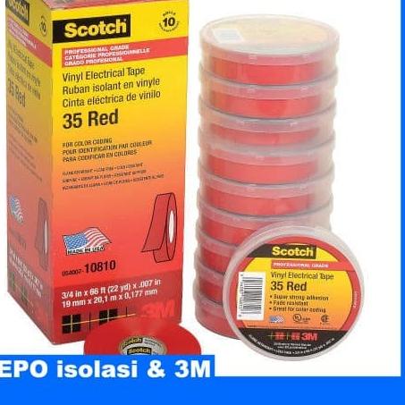 

▼ 3M Scotch 35 Vinyl Tape Merah ♚