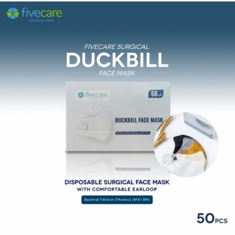 Masker Fivecare Duckbill | Masker Duckbill | Masker Medis Fivecare | Masker Duckbill Face Masker