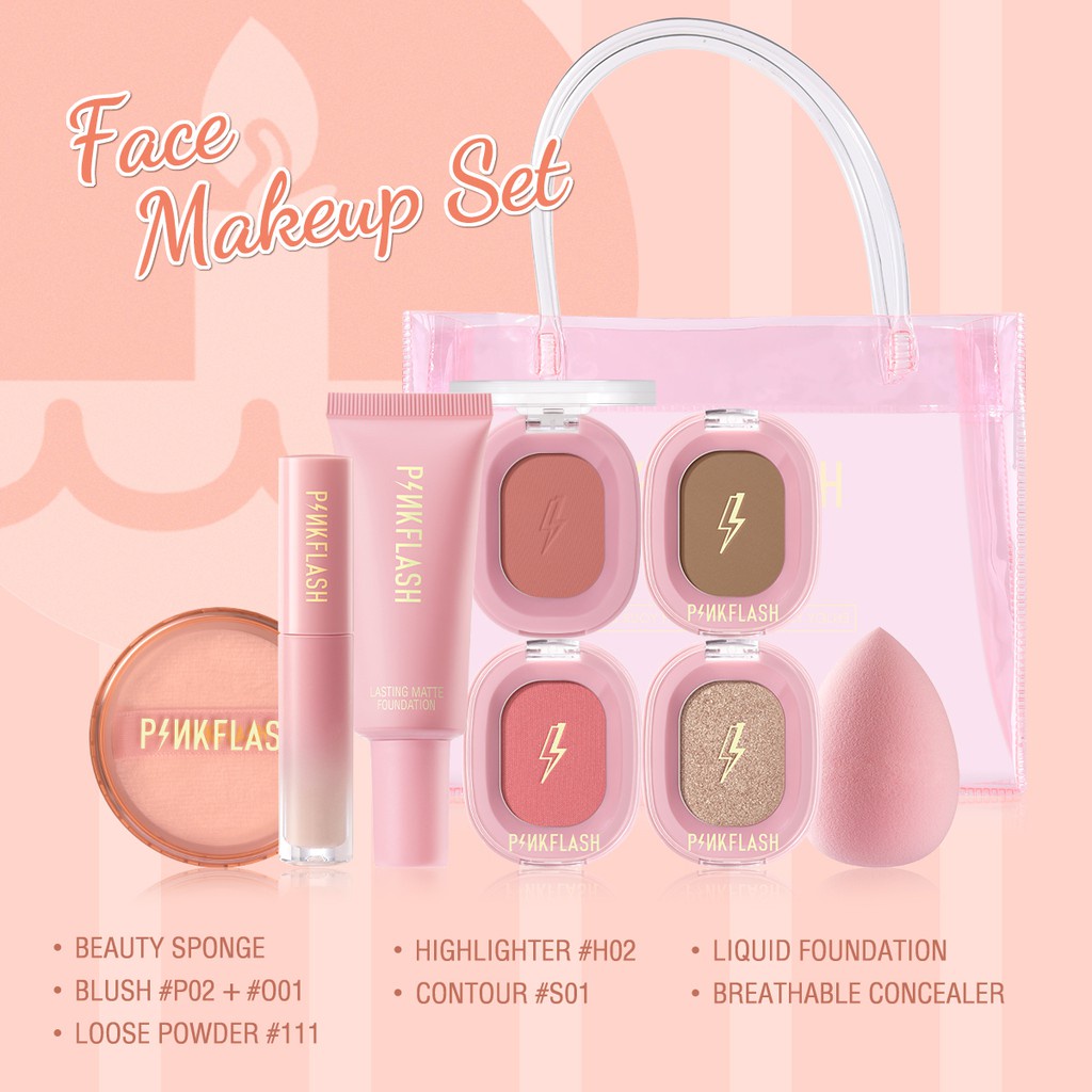 PINKFLASH The Hottest OhMyColor 1 Anniversary Makeup Beauty Sets Makeup Set Face Makeup Set