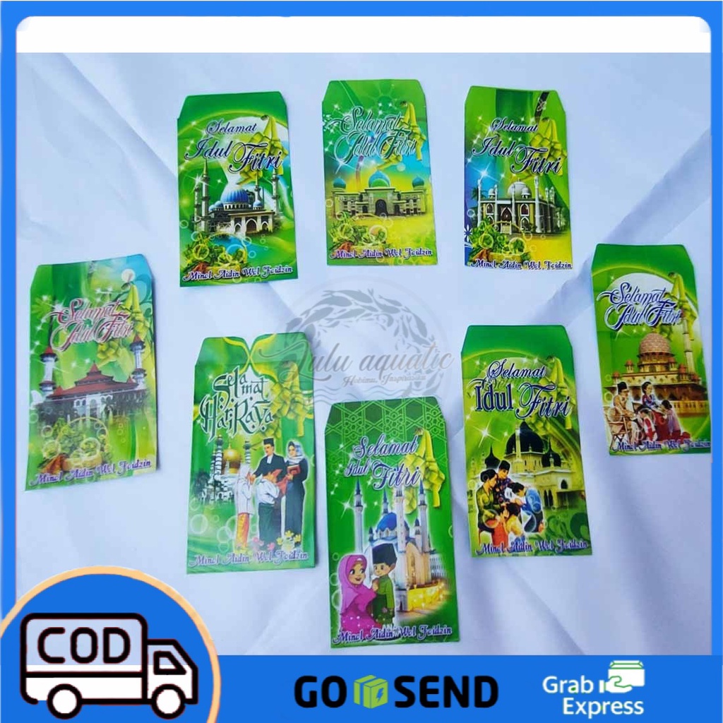 Amplop Idul Fitri 1 pak / Angpau Lebaran motif kartun ( isi 10 lembar ) Uk 7 x 12 cm AF-2004