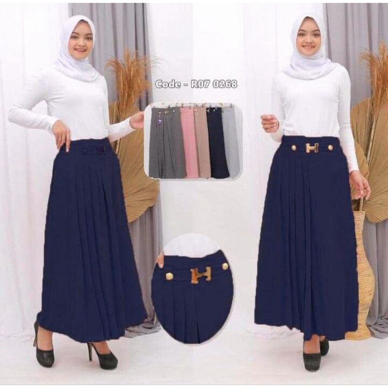 Celana Kulot Husna Rempel Model Rok/Celana Kulot Hamia Terbaru 2022