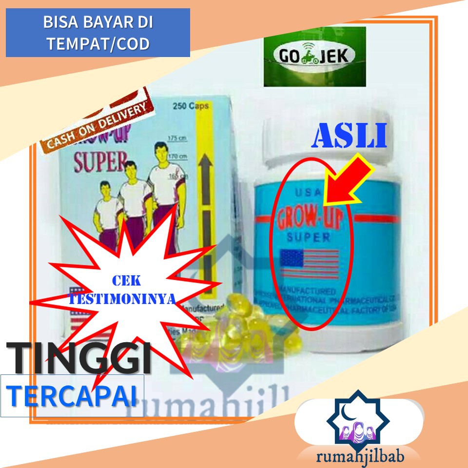 

Peninggi Badan paket 2 botol GROW UP USA ORIGINAL bonus Susu 2 box