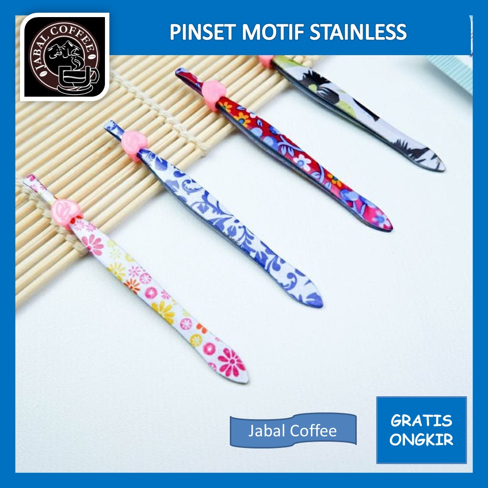 Penjepit Stainless Steel / Pinset Motif / Pencabut Bulu Rambut