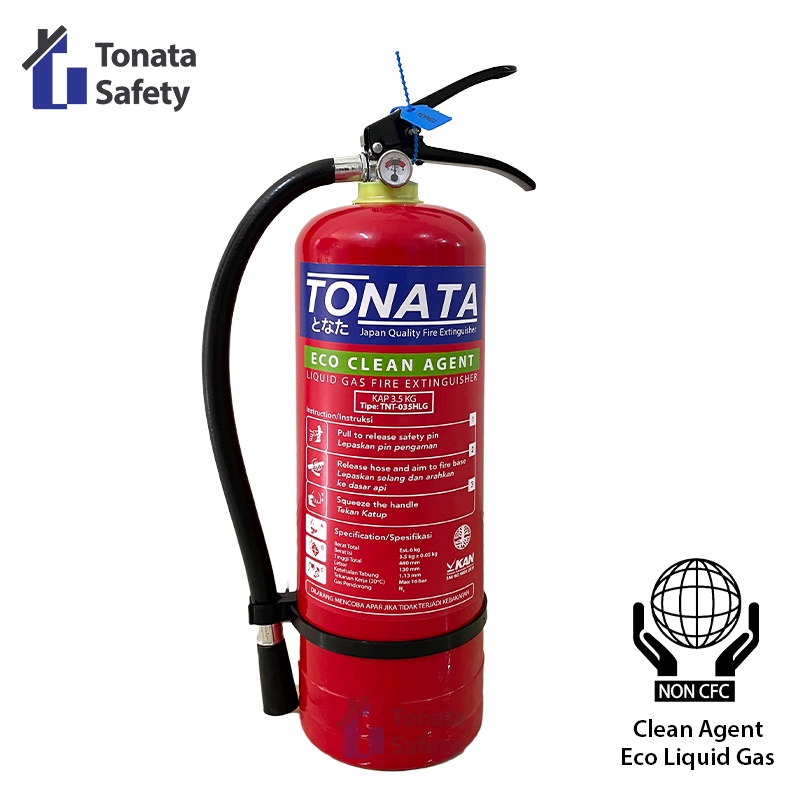 APAR 3.5 kg Tonata Clean Agent Eco Liquid Gas / Set Komplit