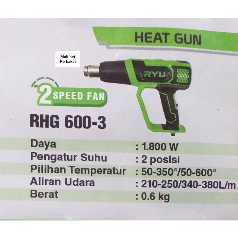 Ryu Heat Gun 1800 W