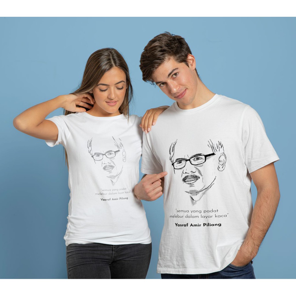 Kaus Tokoh Putih Yasraf Amir Piliang