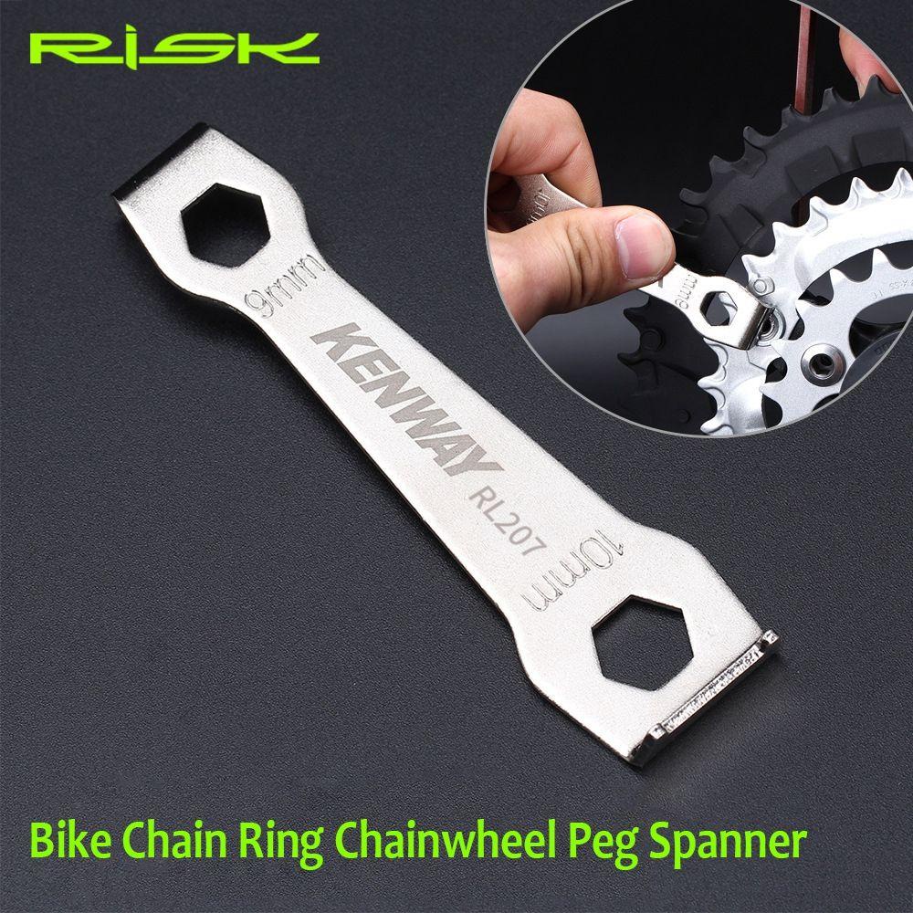 R-FLOWER Cincin Rantai 9&amp;10mm Kualitas Tinggi Aksesoris Lengan Crankset RL202 Mur Chainring Sepeda