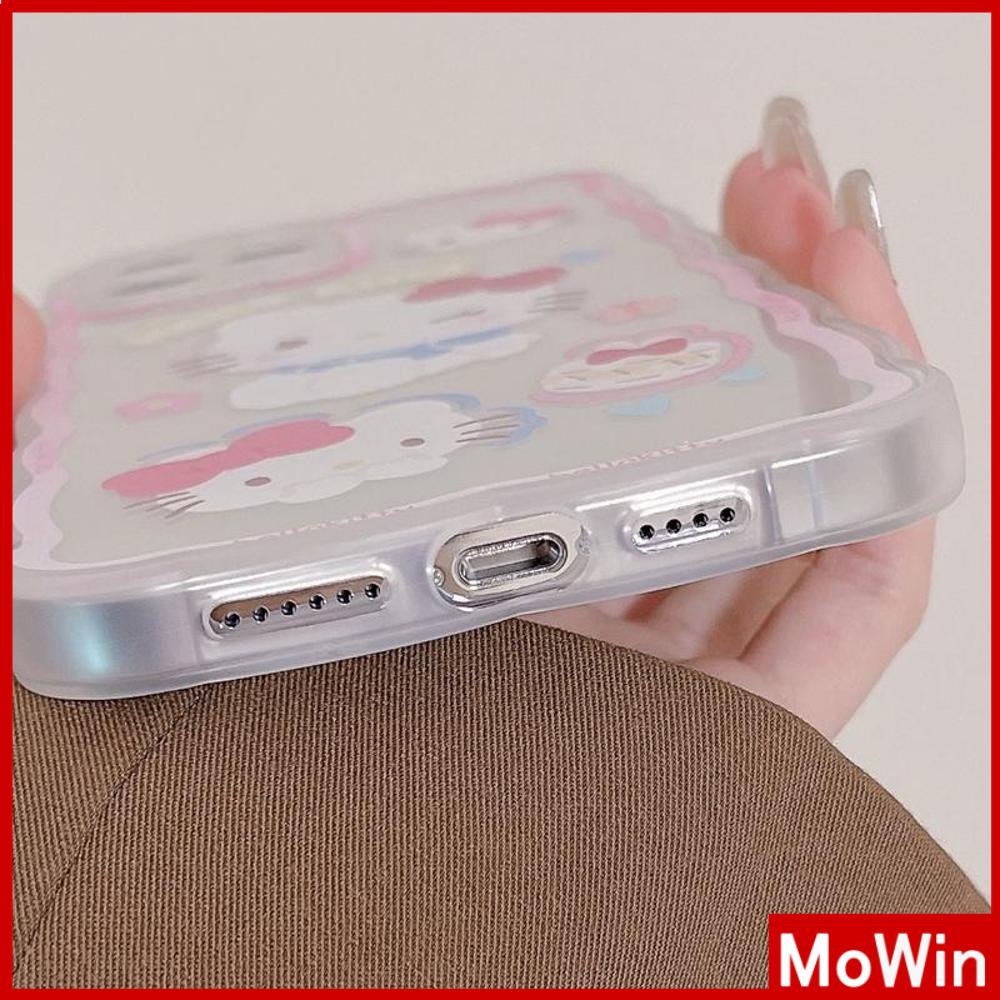 iPhone Case Silicone Soft Case Clear Case Wave Non-Slip Shockproof Camera Full Coverage Protection Pink Cartoon Cute For iPhone 13 Pro Max iPhone 12 Pro Max iPhone 11 iPhone 7 Plus