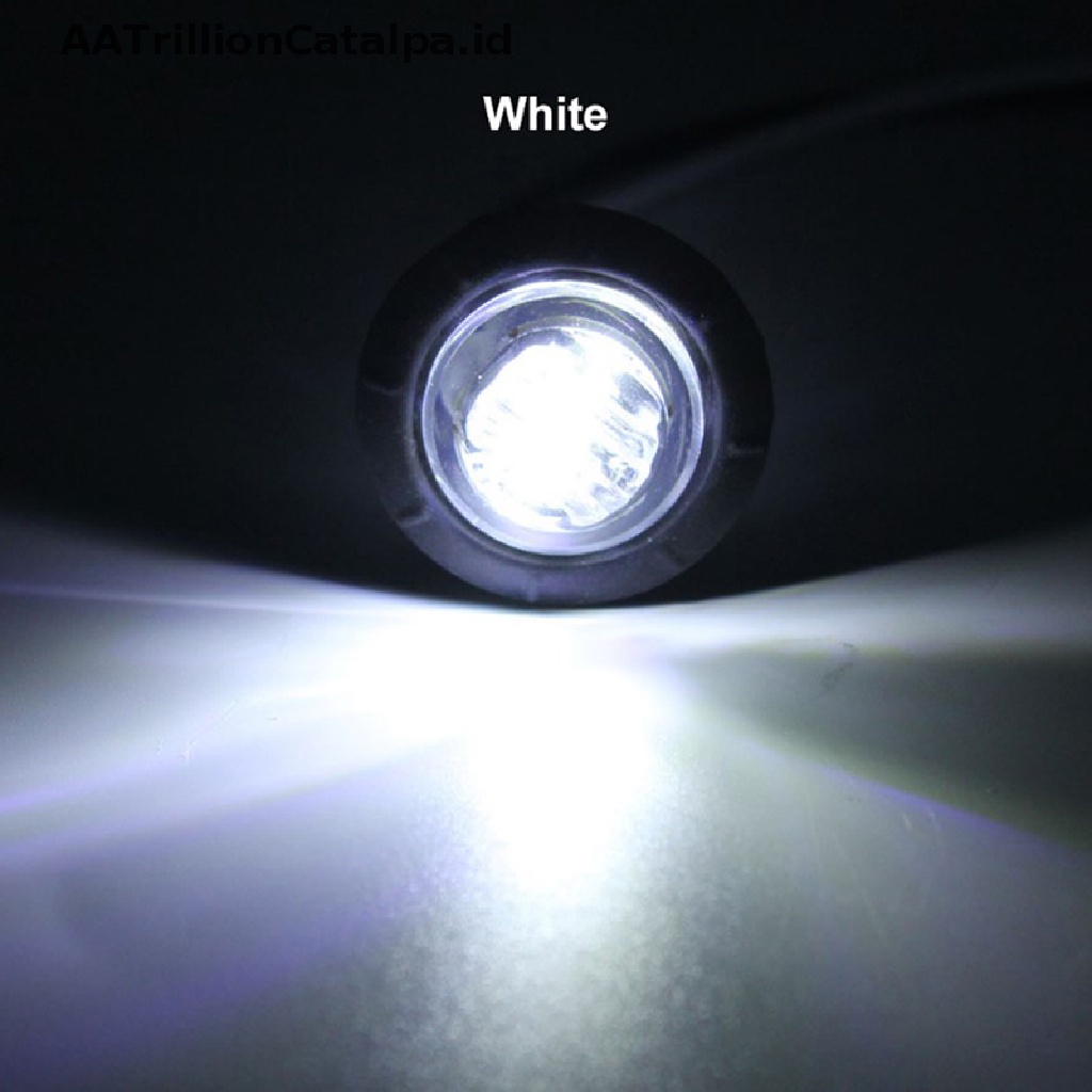 Aatrillioncatalpa Lampu Sein Samping Mobil Truk Trailer LED Mini Bentuk Peluru Bulat