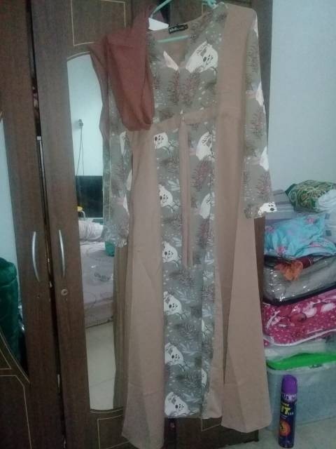 Gamis Syar I Batik Kombinasi Premium Dress Fashion Gamis Wanita Batik Baloteli Modern Gamis Terbaru